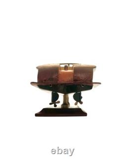 Maquette de bateau vintage en bois, décoration nautique pour bureau, cadeau pour homme cave<br/>
