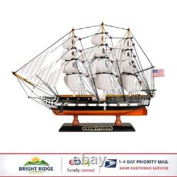Maquette de navire USS Constitution en bois fabriquée à la main, entièrement assemblée, pièce d’exposition