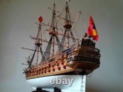 Maquette de navire de guerre historique San Felipe en bois à l’échelle 1/50, 1200 mm, 47,2 pouces