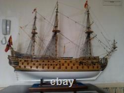 Maquette de navire de guerre historique San Felipe en bois à l’échelle 1/50, 1200 mm, 47,2 pouces