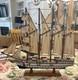 Maquette De Voilier Clipper En Bois Vintage &agrave; 4 M&acirc;ts, 17,5 Pouces De Hauteur, Mod&egrave;le De Bateau &agrave; Voile 21<br/>