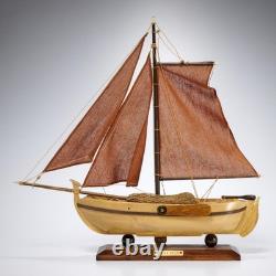 Maquette de voilier de pêche Botter néerlandais vintage 17,5 Maquette de voilier de pêche Botter néerlandais vintage 17,5