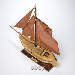 Maquette de voilier de pêche Botter néerlandais vintage 17,5