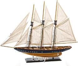 Maquette de voilier en bois à l'échelle 1:150, Atlantic, avec détails authentiques