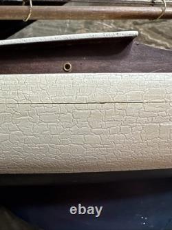 Maquette de yacht en bois vintage, voilier classique de croisière, mât de 27,5 cm