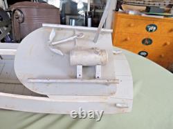 Maquette en bois artisanale de bateau de travail à fond plat Chesapeake Bay, art populaire vintage, 25 L