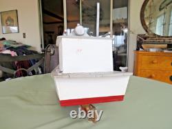 Maquette en bois artisanale de bateau de travail à fond plat Chesapeake Bay, art populaire vintage, 25 L