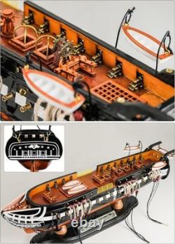 Maquette en bois du navire USS Constitution, réplique de frégate à l’échelle 1/95, navire de guerre à voiles Mo