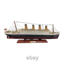 Maquette en bois du paquebot RMS Titanic 21, bateau d’exposition avec support, nautique
