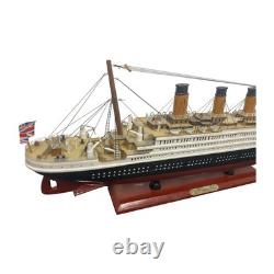 Maquette en bois du paquebot RMS Titanic 21, bateau d’exposition avec support, nautique
