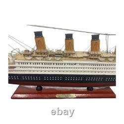 Maquette en bois du paquebot RMS Titanic 21, bateau d’exposition avec support, nautique
