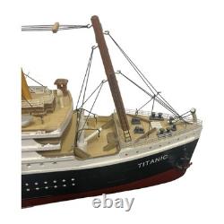 Maquette en bois du paquebot RMS Titanic 21, bateau d’exposition avec support, nautique