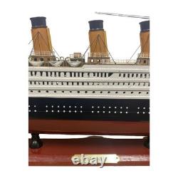 Maquette en bois du paquebot RMS Titanic 21, bateau d’exposition avec support, nautique