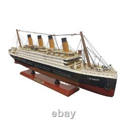 Maquette en bois du paquebot RMS Titanic 21, bateau d’exposition avec support, nautique
