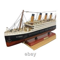 Maquette en bois du paquebot RMS Titanic 21, bateau d’exposition avec support, nautique