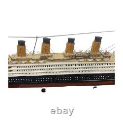 Maquette en bois du paquebot RMS Titanic 21, bateau d’exposition avec support, nautique