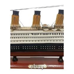 Maquette en bois du paquebot RMS Titanic 21, bateau d’exposition avec support, nautique