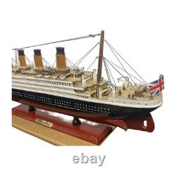 Maquette en bois du paquebot RMS Titanic 21, bateau d’exposition avec support, nautique