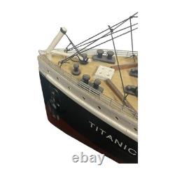 Maquette en bois du paquebot RMS Titanic 21, bateau d’exposition avec support, nautique