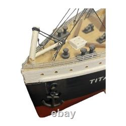 Maquette en bois du paquebot RMS Titanic 21, bateau d’exposition avec support, nautique