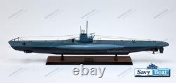 Maquette en bois entièrement assemblée du sous-marin allemand U-Boat 40 avec support