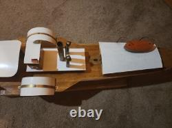 Maquette vintage, construite à la main, à double roue à aubes latérales, bateau en bois (à des fins d’exposition uniquement)