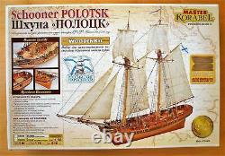 Master Korabel Schooner Polotsk 1788 Kit De Modèle De Planche De Navire En Bois Sur Culot
