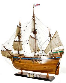 Mayflower 1620 Modèle Tall Ship En Bois 30 Plymouth Pilgrim Bateau Construit Historique