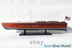 Miss America X Modèle de bateau à grande vitesse 32.6? Modèle de bateau en bois Décor