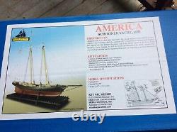 Model Shipways 164 1851 America Schooner Yacht Kit en Bois #2029NEUF dans la BOÎTE
