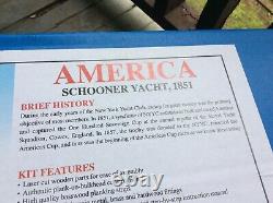 Model Shipways 164 1851 America Schooner Yacht Kit en Bois #2029NEUF dans la BOÎTE