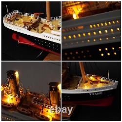 Modèle En Bois Titanic Premium Ship White Star Line Led Light 23 Nautical Decor