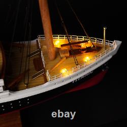 Modèle En Bois Titanic Premium Ship White Star Line Led Light 23 Nautical Decor