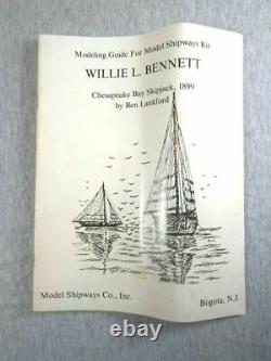 Modèle Shipways Willie Bennett Chesapeake Bay Skipjack Vintage Wood Boat Modèle