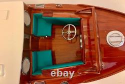Modèle collectible du croiseur Chris Craft de 1929 - Modèle en bois fait à la main - 33,5 pouces de long
