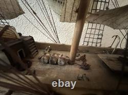 Modèle de Bateau à Voile en Bois Vintage Clipper XIXe Siècle Nautique 33 X 24 À Lire