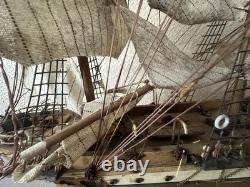 Modèle de Bateau à Voile en Bois Vintage Clipper XIXe Siècle Nautique 33 X 24 À Lire