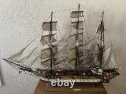 Modèle de Bateau à Voile en Bois Vintage Clipper XIXe Siècle Nautique 33 X 24 À Lire