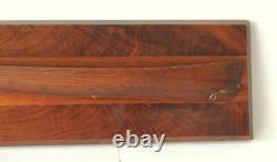 Modèle de Bateau en Bois Ancien à Coque Demi-Hull Art Populaire Nautique Maritime Maine