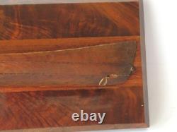 Modèle de Bateau en Bois Ancien à Coque Demi-Hull Art Populaire Nautique Maritime Maine