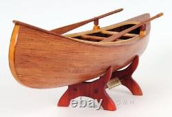 Modèle de CANOË de Peterborough, Bateau d'aviron en bois de décoration nautique pour l'exposition de cadeaux de navires