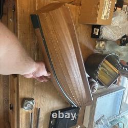 Modèle de Canot en Bois Fait Main avec Rames, Bateau Décoratif Vintage de 28 Pouces