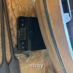 Modèle de Canot en Bois Fait Main avec Rames, Bateau Décoratif Vintage de 28 Pouces