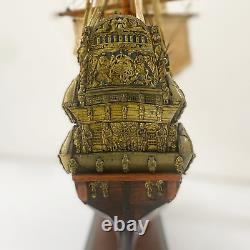 Modèle de Voilier en Bois Fait Main Wasa Vintage Échelle 1/1120 pour Étagère
