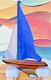 Modèle De Voilier En Bois Vtg Lg Yacht De Bassin Décoration Nautique 22 Pouces De Haut Pesé