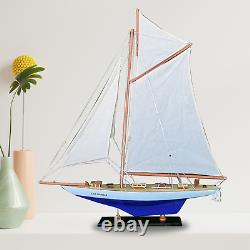 Modèle de Yacht de l'Étang Columbia fait à la main, en bois, pour la décoration de la maison ou l'exposition au bureau.