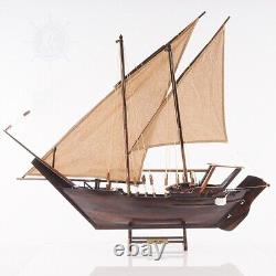 Modèle de bateau DHOW moyen en bois fait main, entièrement assemblé