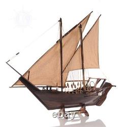 Modèle de bateau DHOW moyen en bois fait main, entièrement assemblé