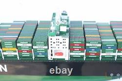Modèle de bateau EVERGREEN Container de 103 cm avec lumières, modèle de bateau en bois à vendre