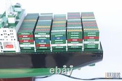 Modèle de bateau EVERGREEN Container de 103 cm avec lumières, modèle de bateau en bois à vendre